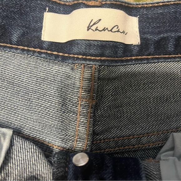 KanCan High Rise Striaght Leg Distressed Knee Jeans 25x31 - Picture 4 of 5